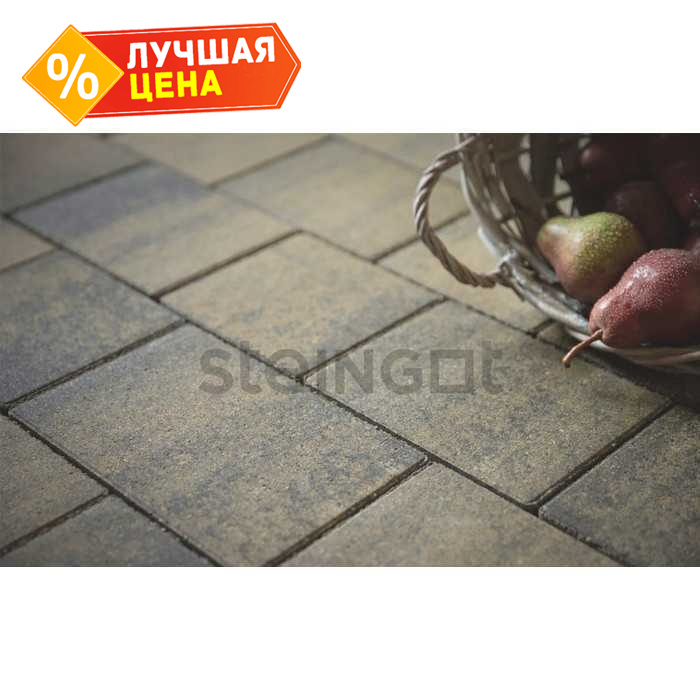 Плитка тротуарная Steingot Color Mix, Новый город, Штайн xром, толщина 80 мм