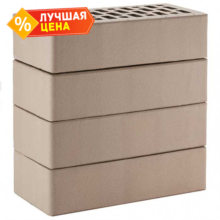 Кирпич облицовочный ЛСР серый гладкий, М-175 ТУ, 250х120х65 мм