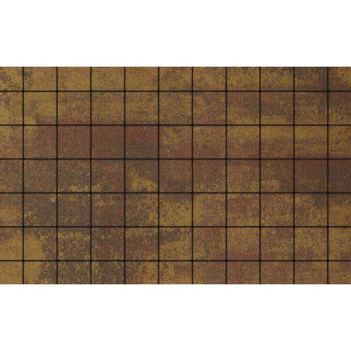 Плитка тротуарная Квадрат (ЛА-Линия) Б.3.К.6 Листопад гранит Осень 100x100x60 мм